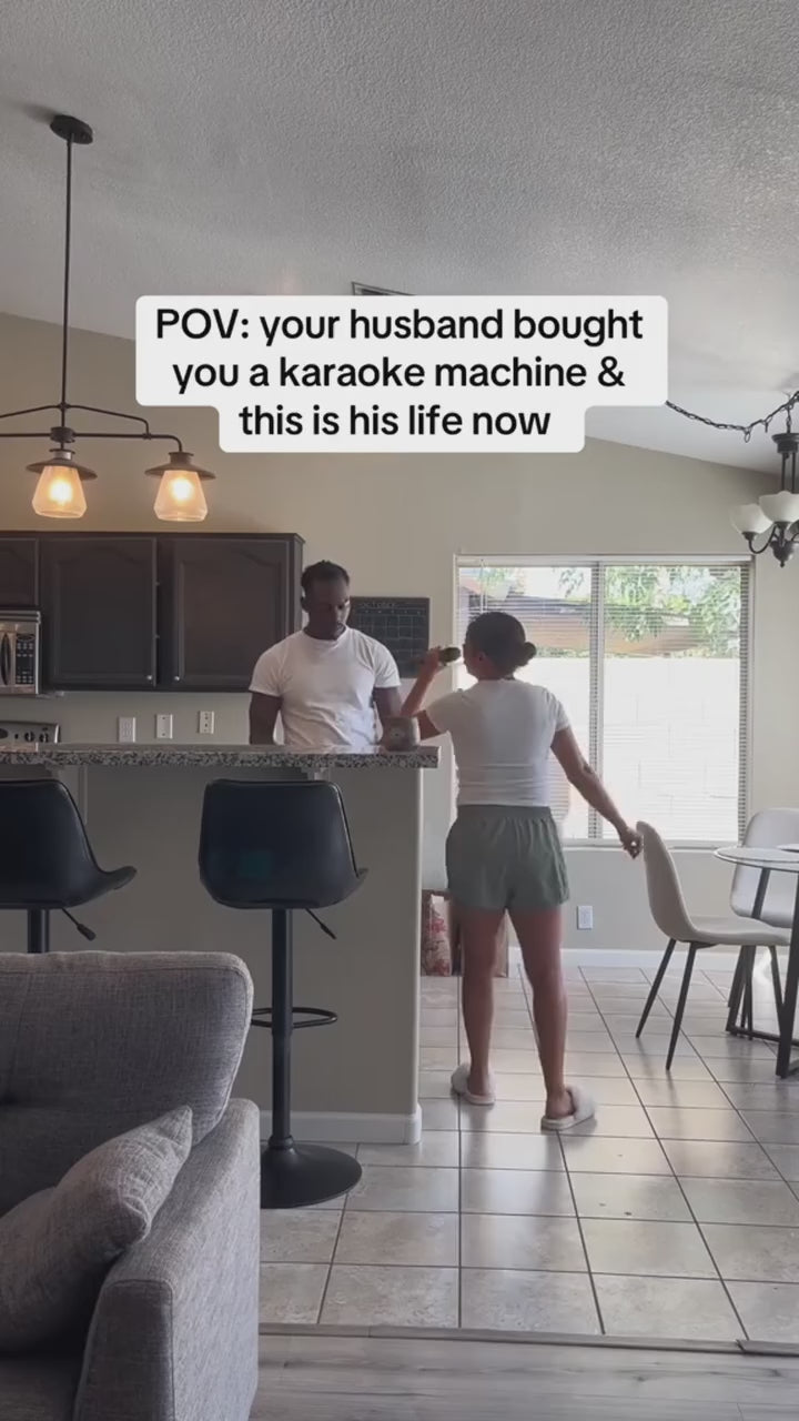 Mini Karaoke Machine with Wireless Microphones