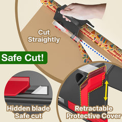 Wrapping Paper Cutter And Dispenser Set