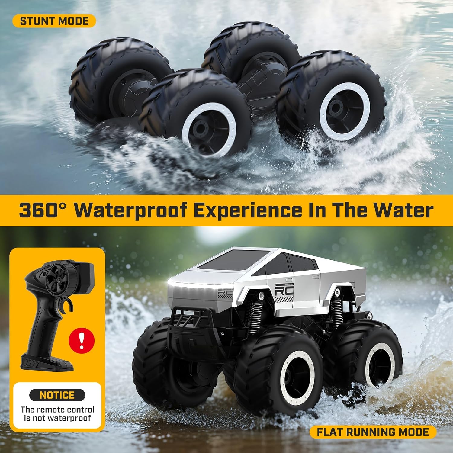 Remote Control Waterproofing Car Monster Truck Toys